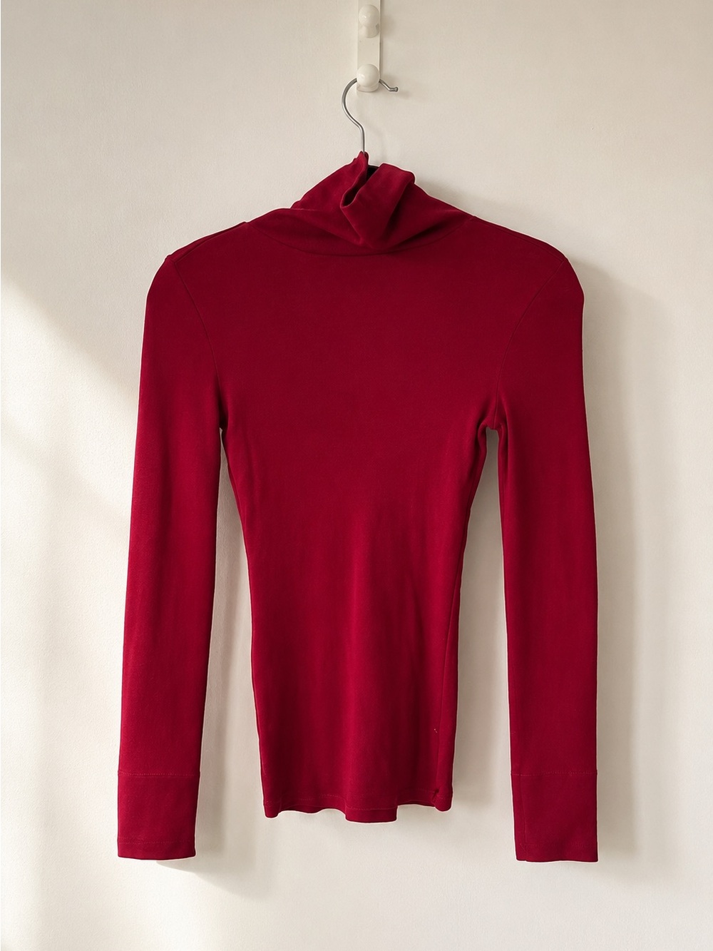 Express Red Long Sleeve Turtleneck Top